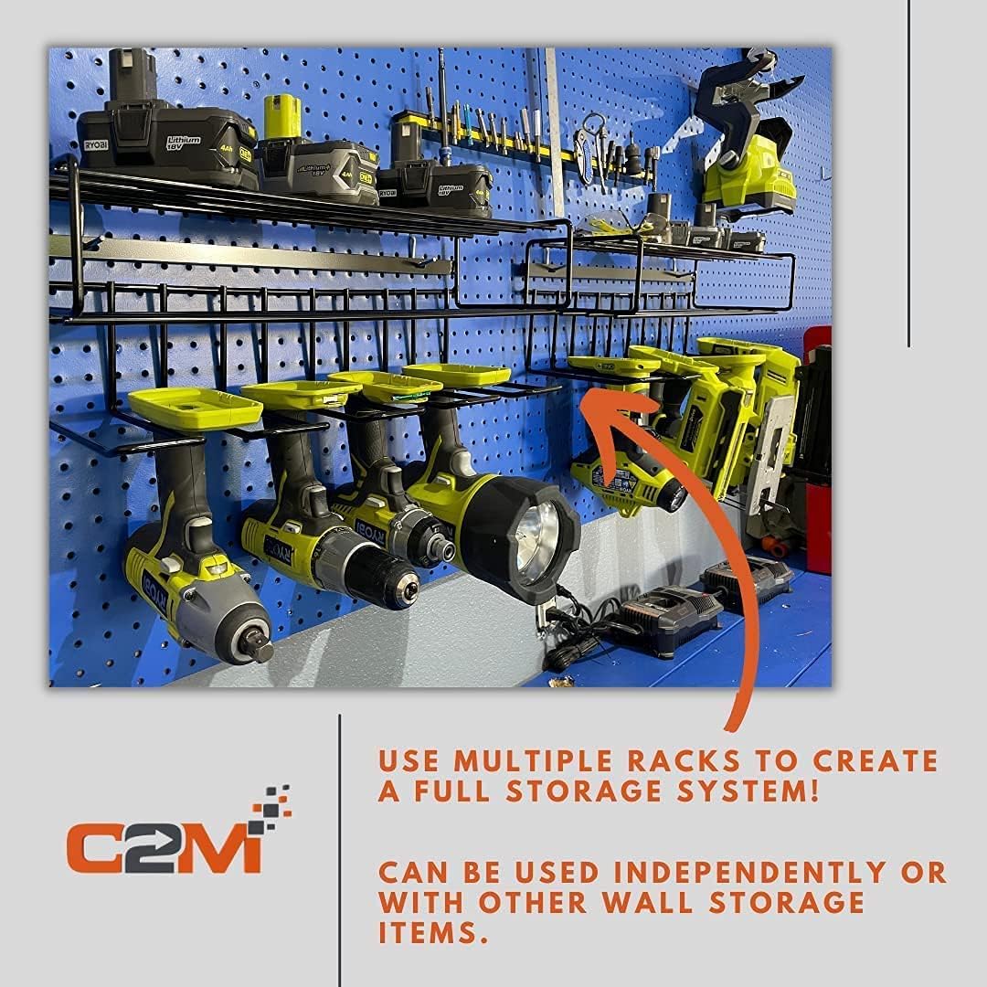 Heavy Duty Floating Tool Shelf 4-Pack Wall Mounted Steel Storage Rack C424