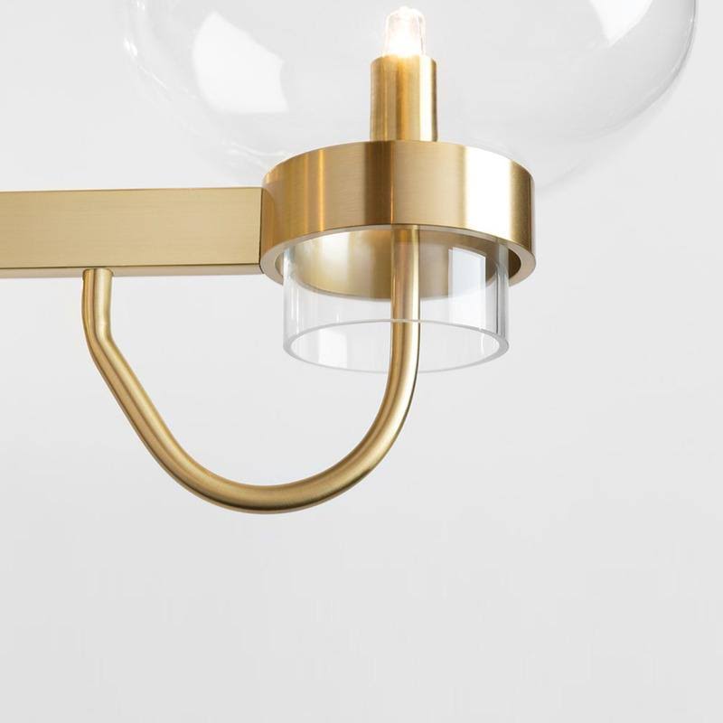 Polished Nickel 3 Light Semi-Flush Mount W9866