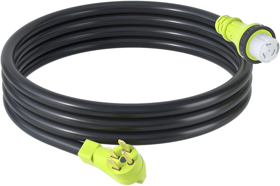 50 Amp Generator Extension Cord, NEMA 14-50P to SS2-50R, STW 6/3 + 8/1, Twist Lock Plug, 25FT R8388