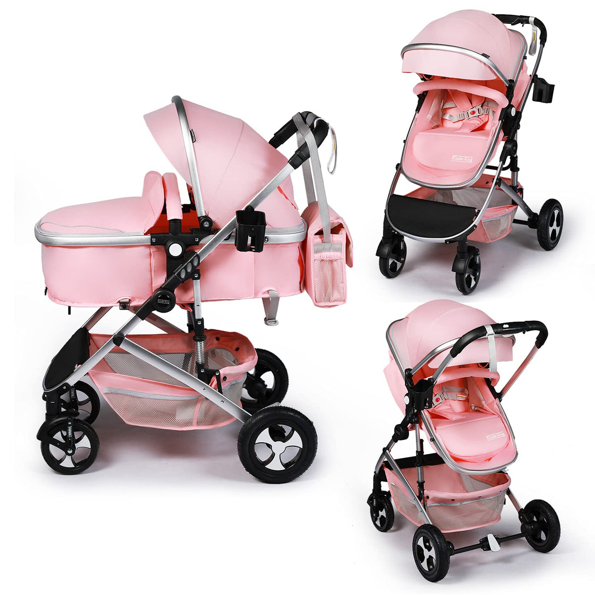 2 in 1 Convertible Baby Stroller, Dark Grey Y60708