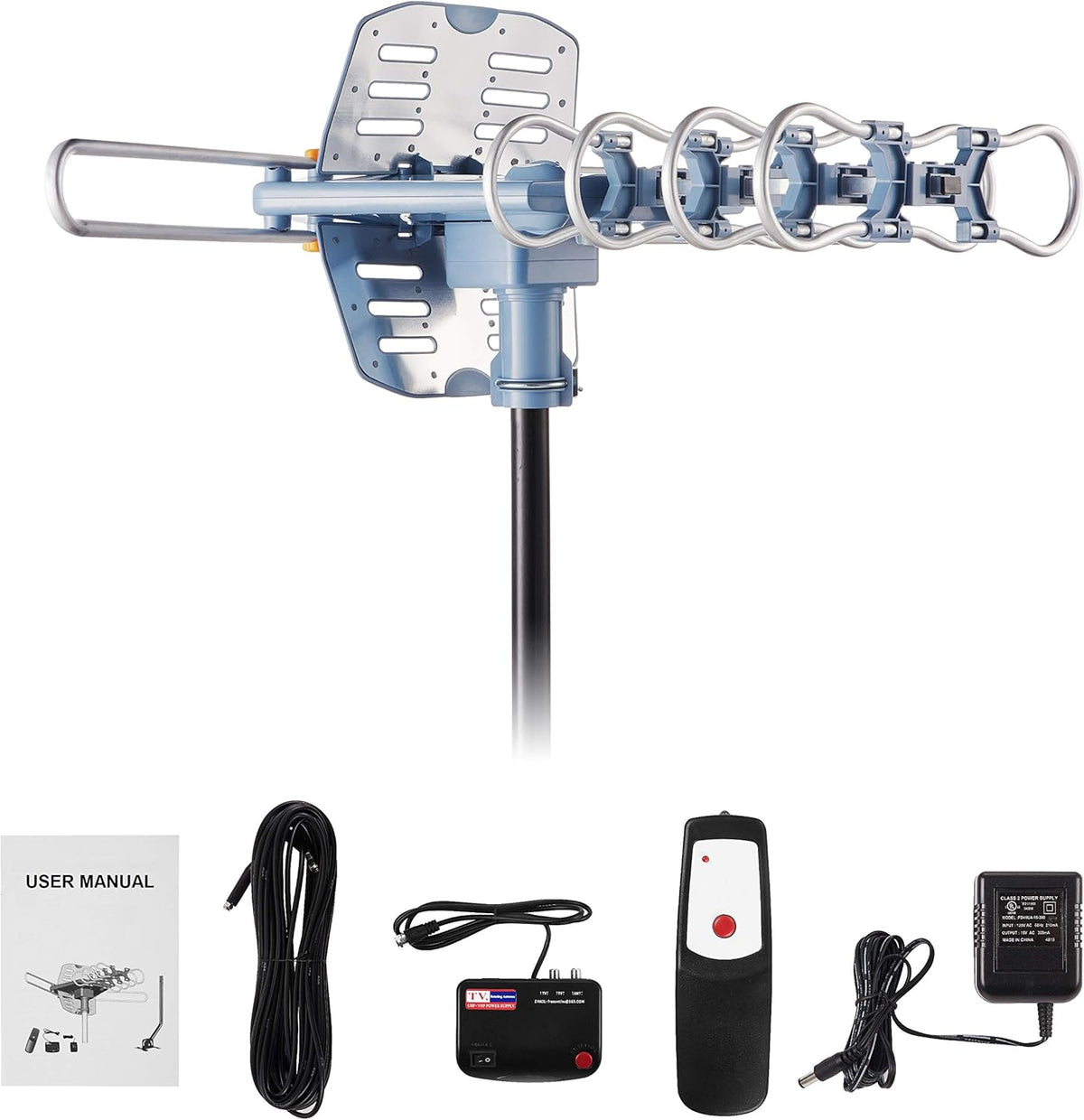 Digital Amplified Outdoor HDTV Antenna with 60FT Coax Cable G8529