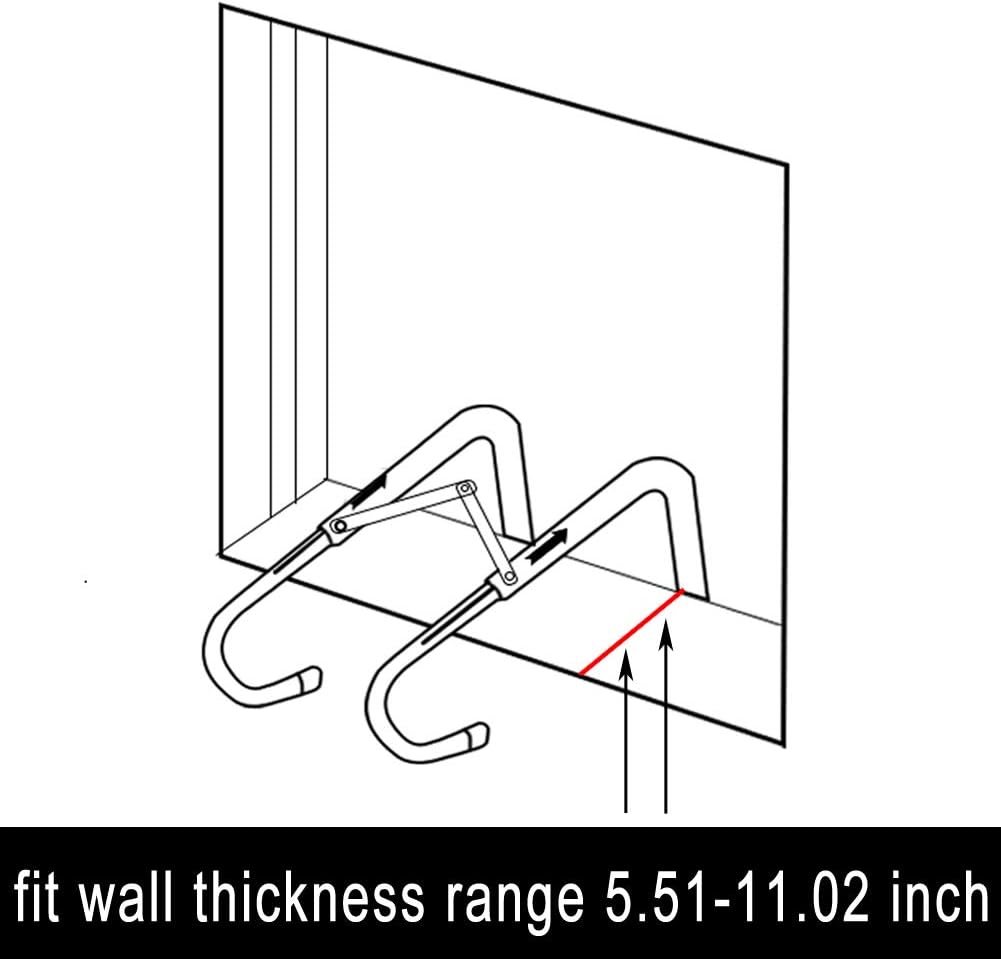 3 Story 25 Feet Retractable Emergency Escape Ladder with Anti-Slip Rungs O7168