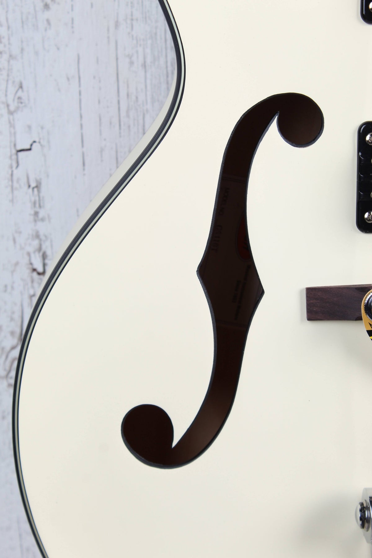 Matte Vintage White Hollow Body Electric Guitar U4432