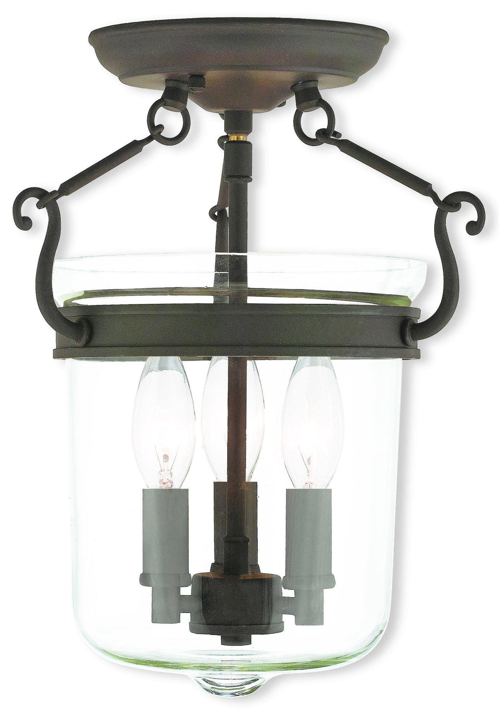 Bronze 3 Light Ceiling Mount D7151