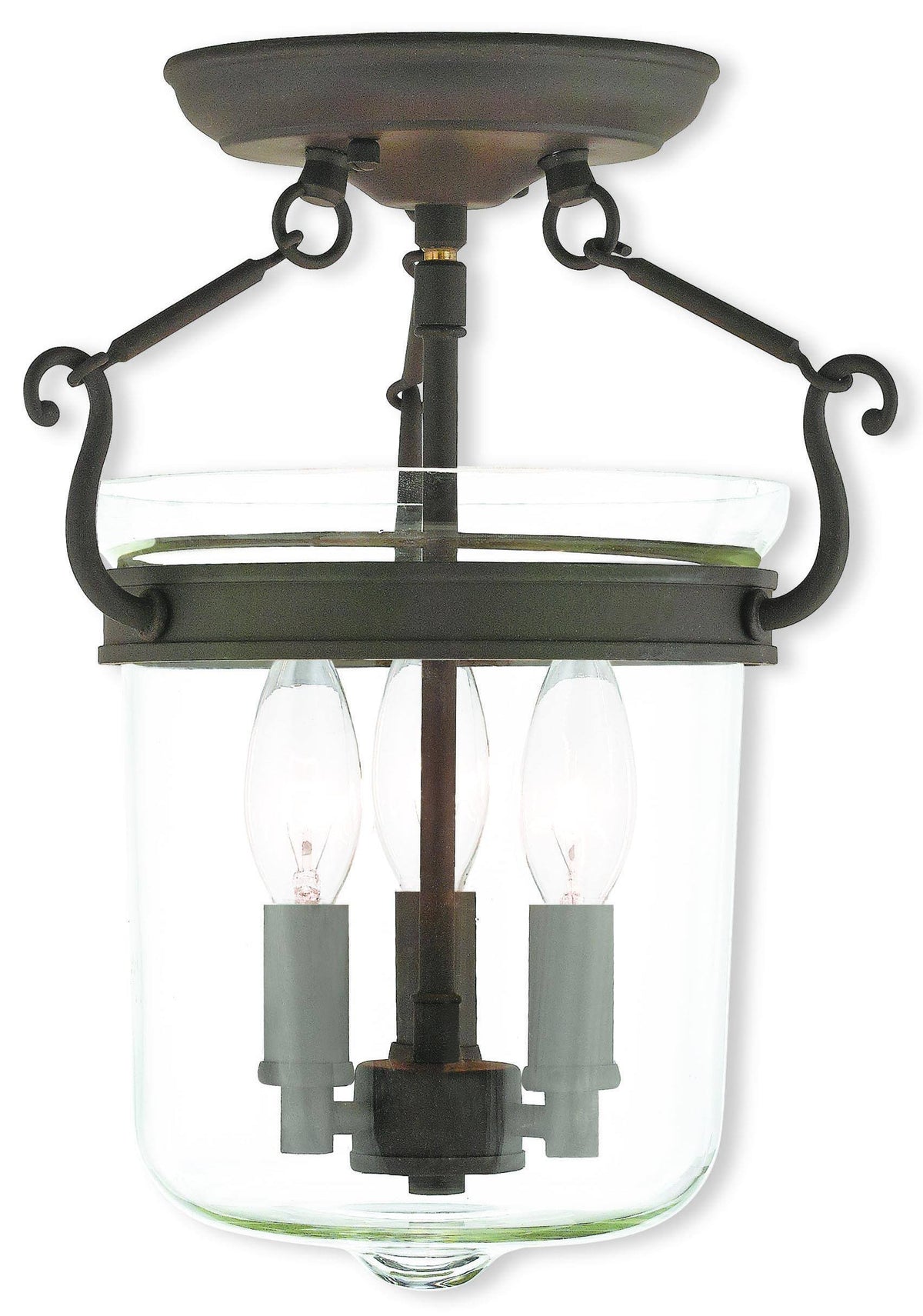 Bronze 3 Light Ceiling Mount D7151