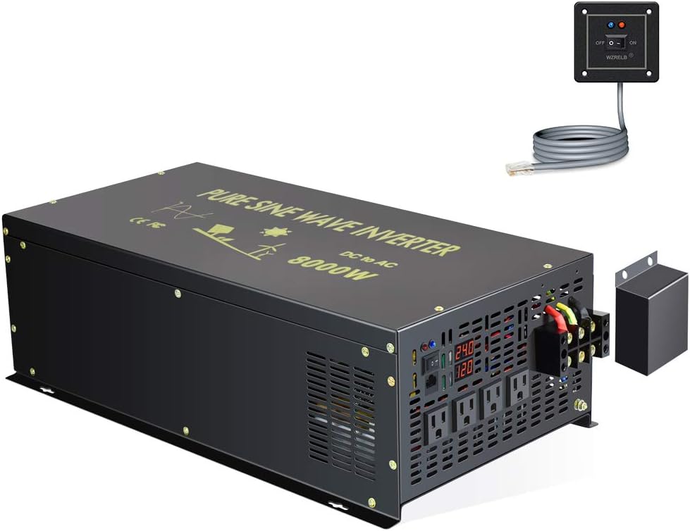 8000W Pure Sine Wave Power Inverter DC 36V to AC 120V S1327