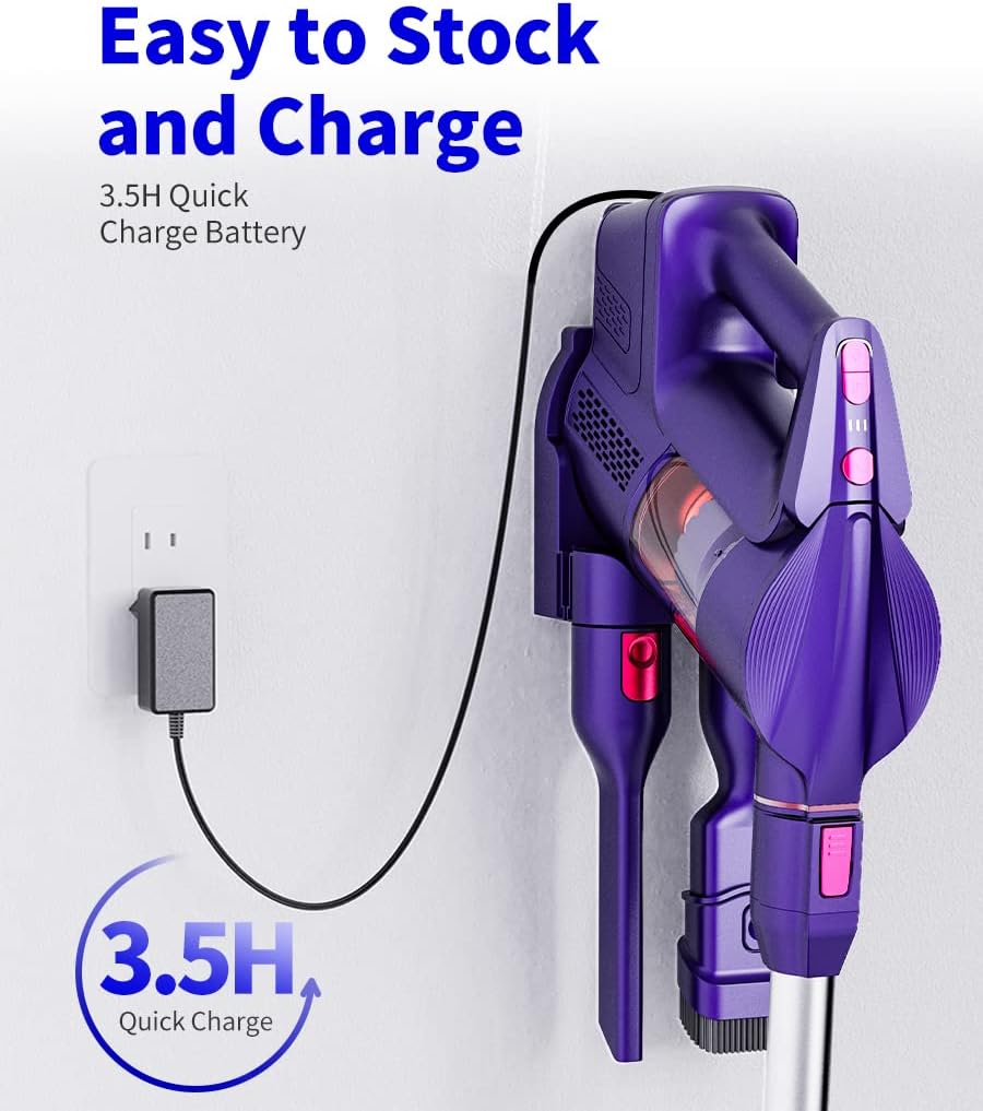 Cordless Vacuum Cleaner 24Kpa 40 min 250W Purple K965