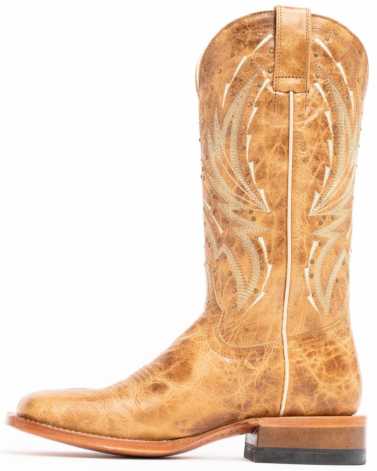 Women's Hybrid Leather TPU Cowboy Performance Boot Broad Tan S53191