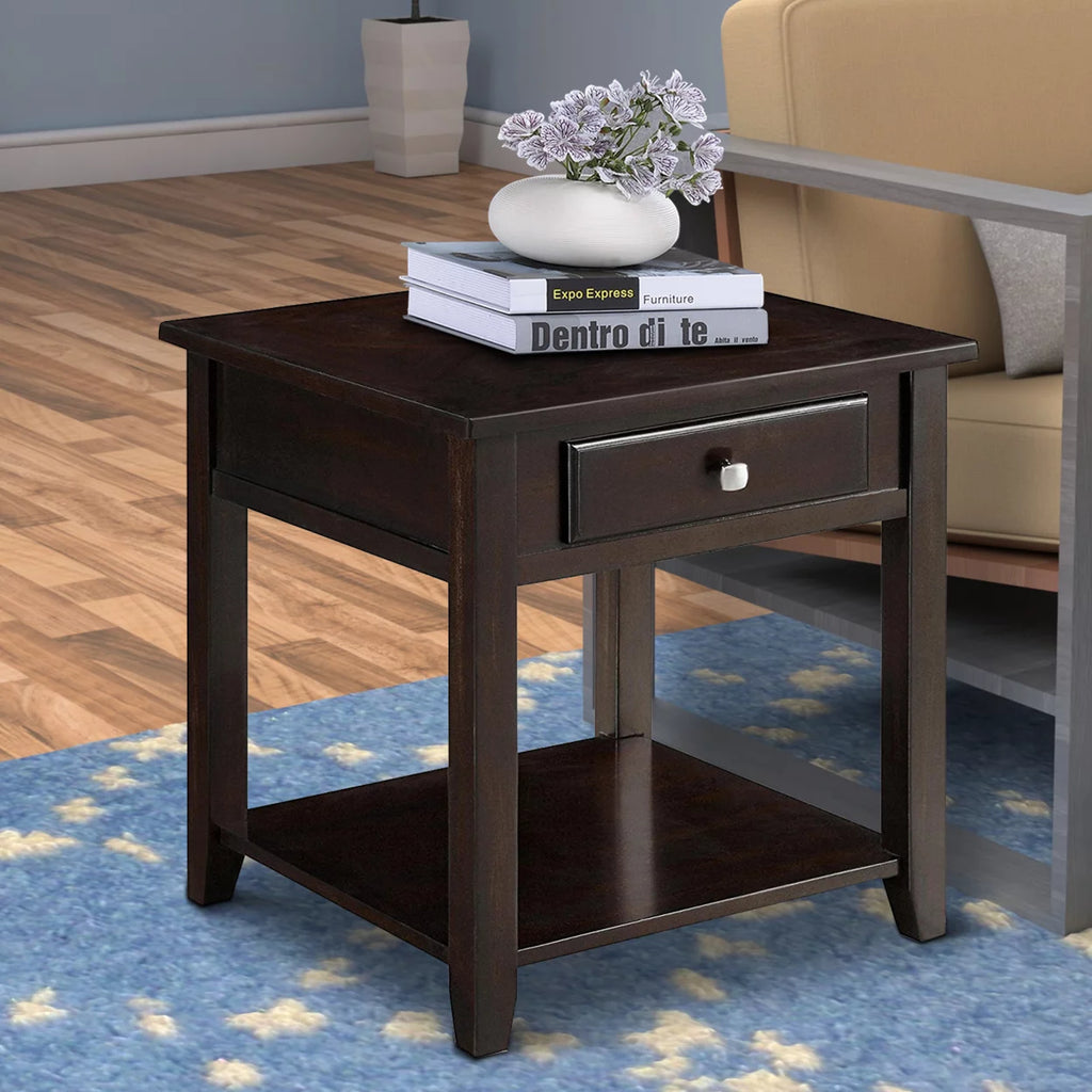 Walnut 1-shelf End Table U936718