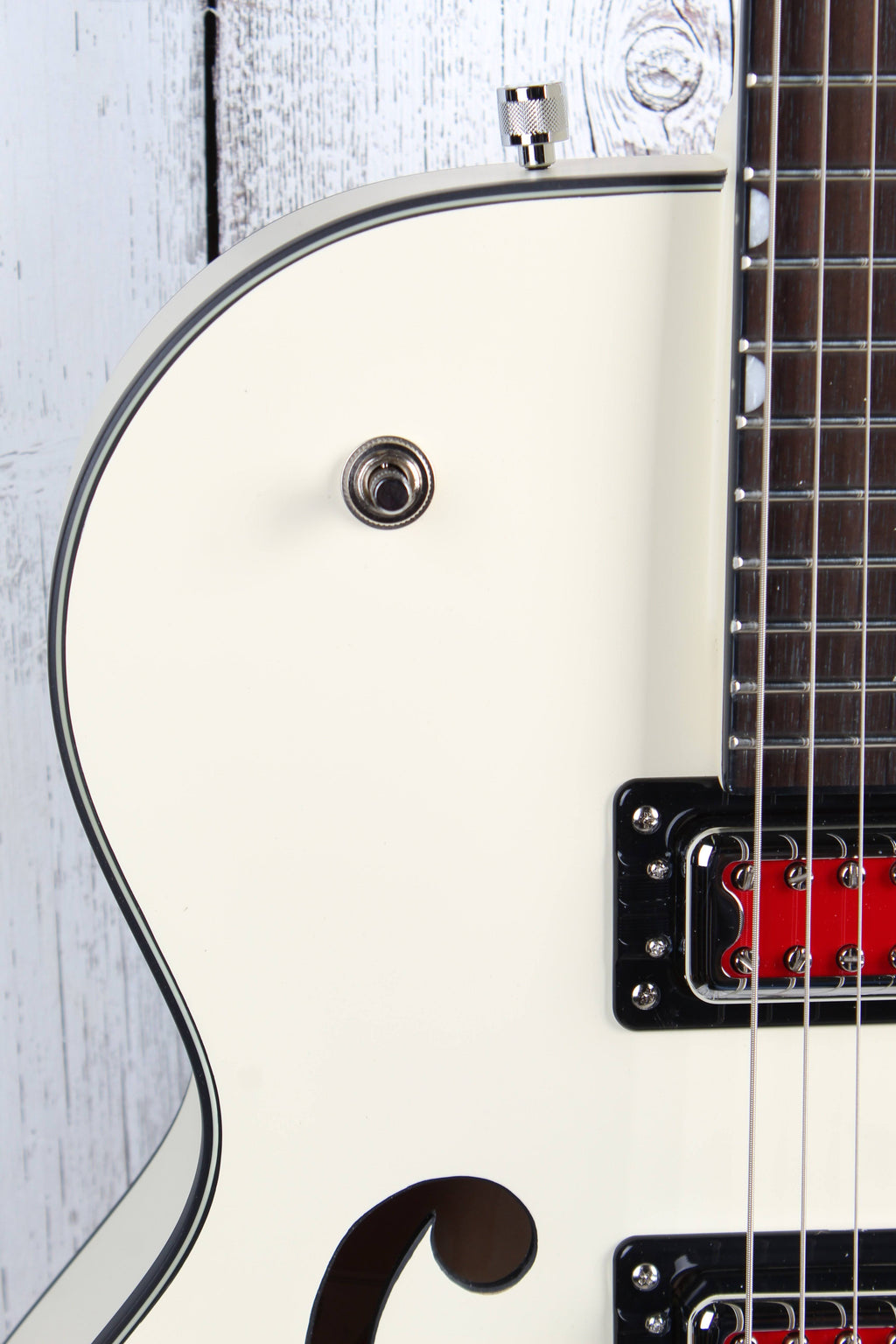 Matte Vintage White Hollow Body Electric Guitar U4432