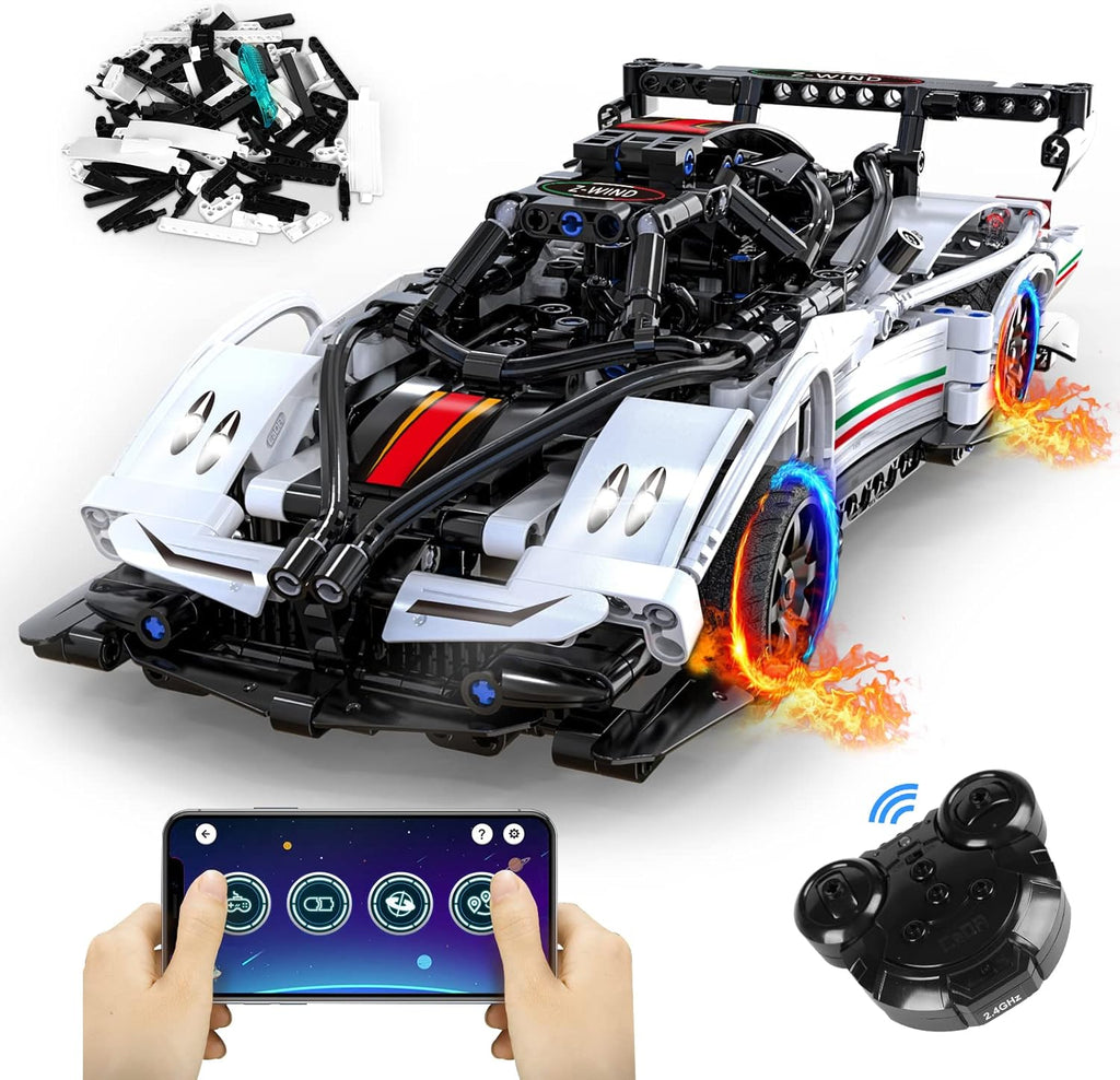 Rechargeable RC & APP Controlled Model Car Building Kit U21412