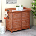 Waterproof Wooden Outdoor Storage Shed with Floor and Shelves B8156