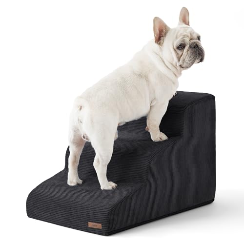 Grey 5 Step Dog Stairs with Non-Slip Bottom M228618