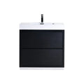 40 in. Free Standing Modern Black Bathroom Vanity J377185