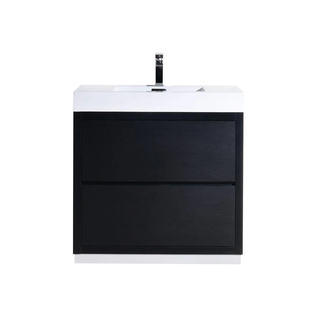 40 in. Free Standing Modern Black Bathroom Vanity J377185