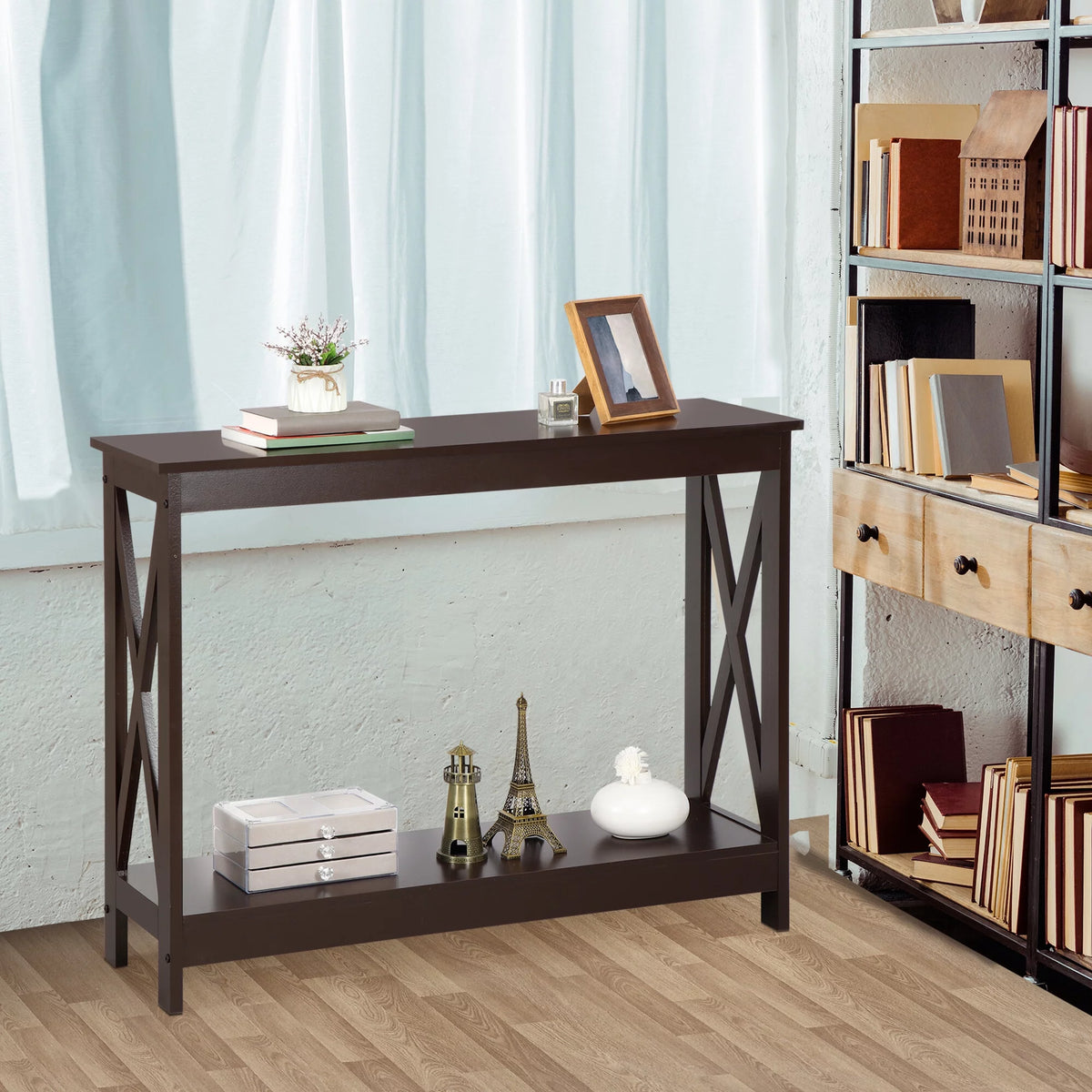Brown Wallmount Console Table Z675766