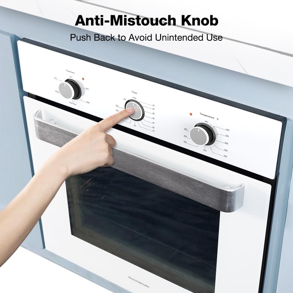White 24" Single Wall Electric Oven with Mechanical Knobs H76543