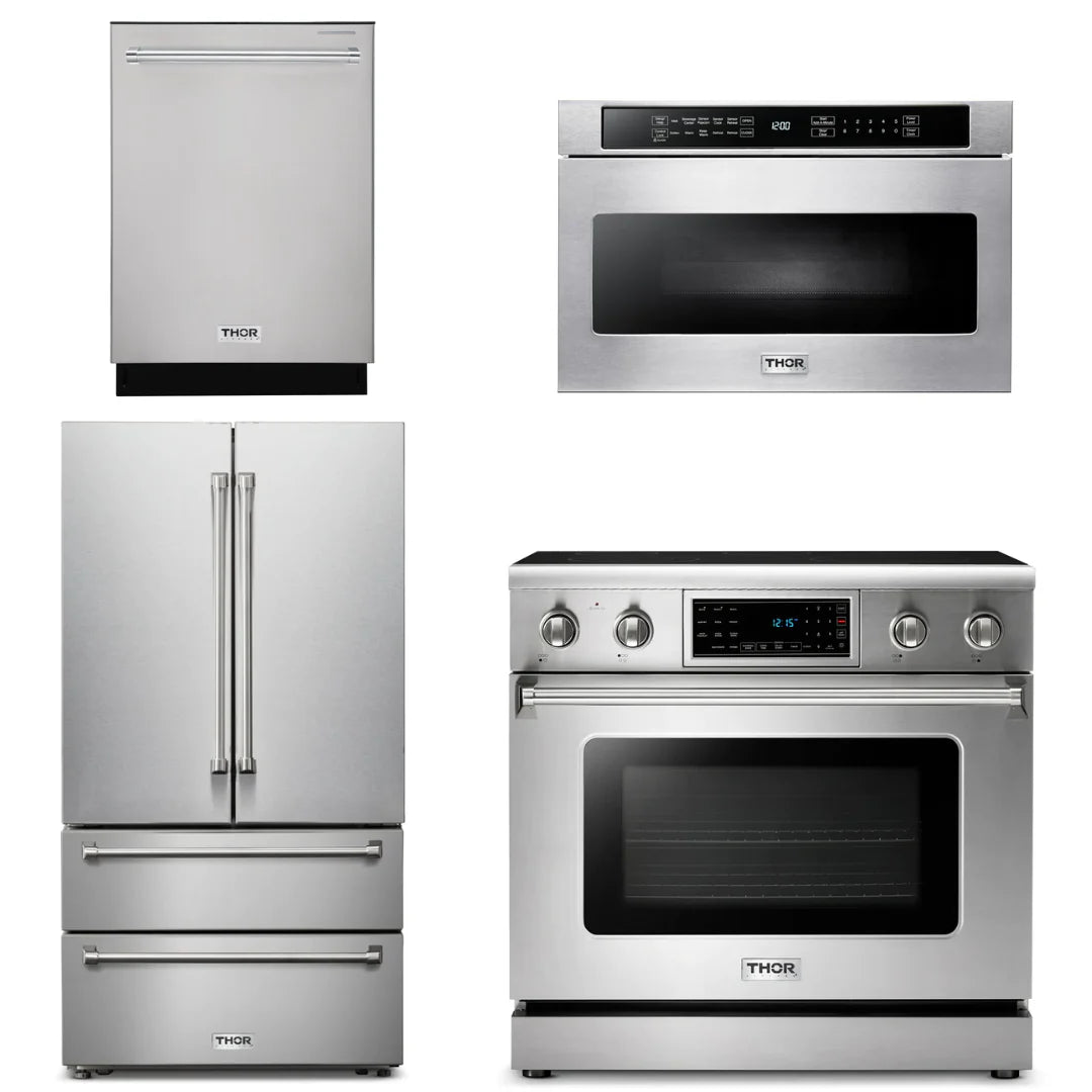36 Electric Range, Microwave, Refrigerator, Dishwasher B769
