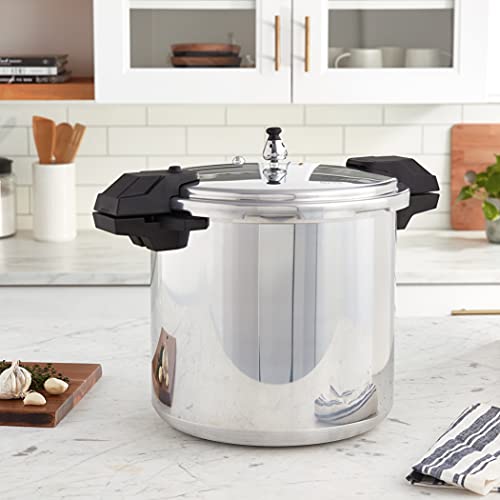 Polished Aluminum 22-Quart Pressure Cooker K793226