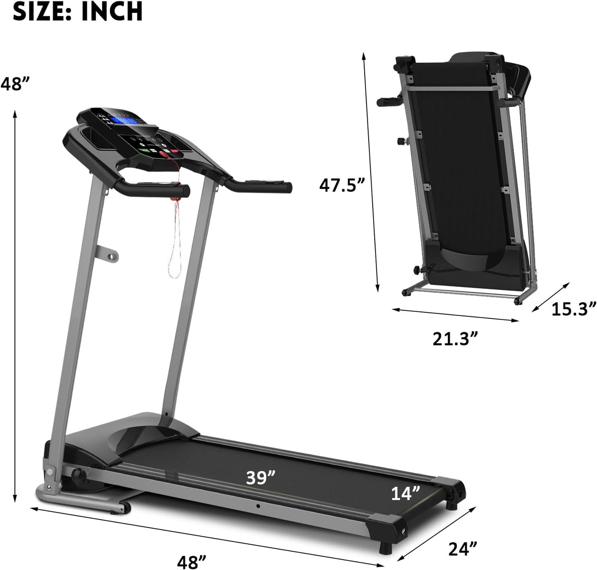 Folding Motorized Treadmill K38639