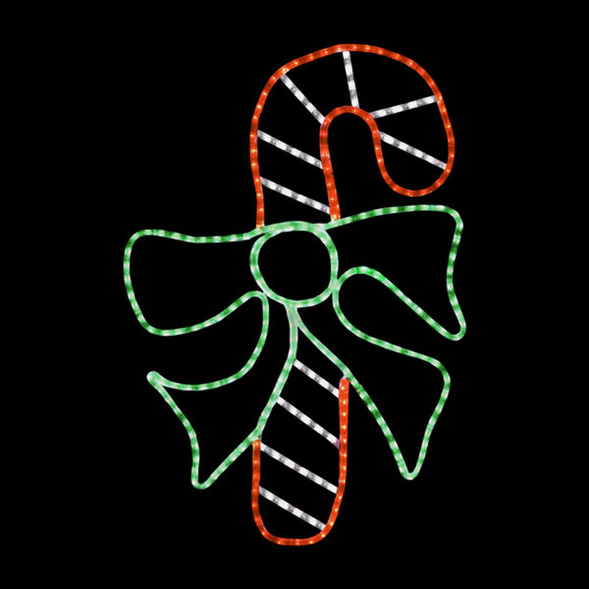 34 inch LED Striped Candy Cane with Ribbon Y26531