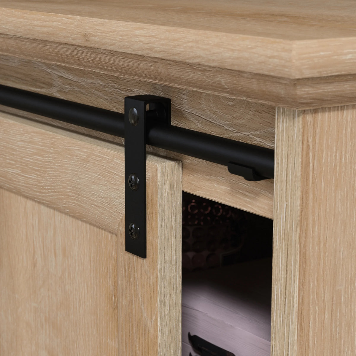 Cafe TV Stand with Storage, for TVs up to 43", Orchard Oak Finish E61170