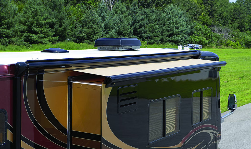 Black Solid RV Slide-Out Automatic Awning R41064