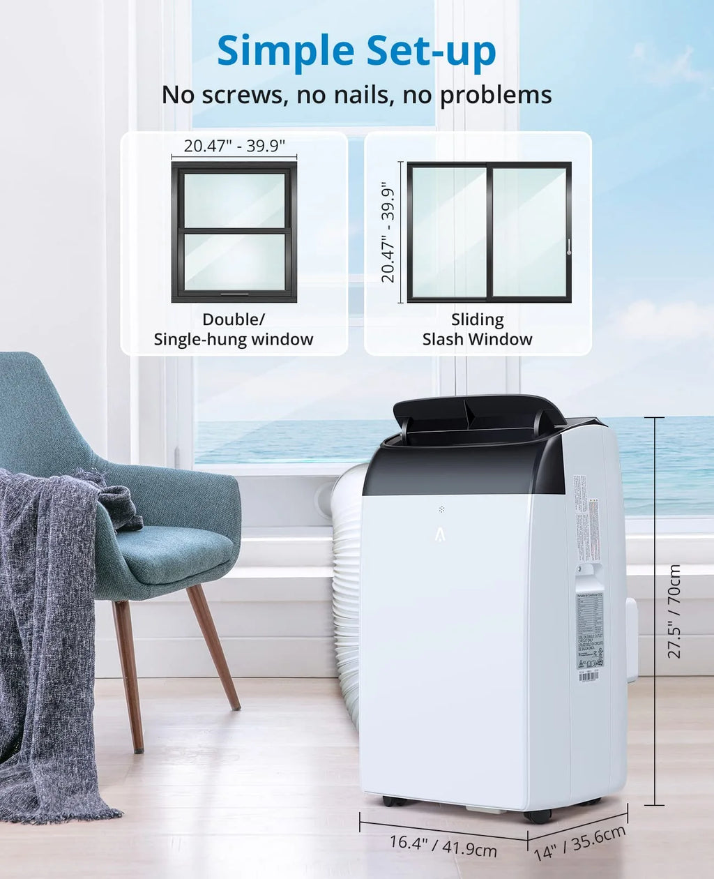 14,000 BTU 3-IN-1 Portable Air Conditioner with Remote Control R72273