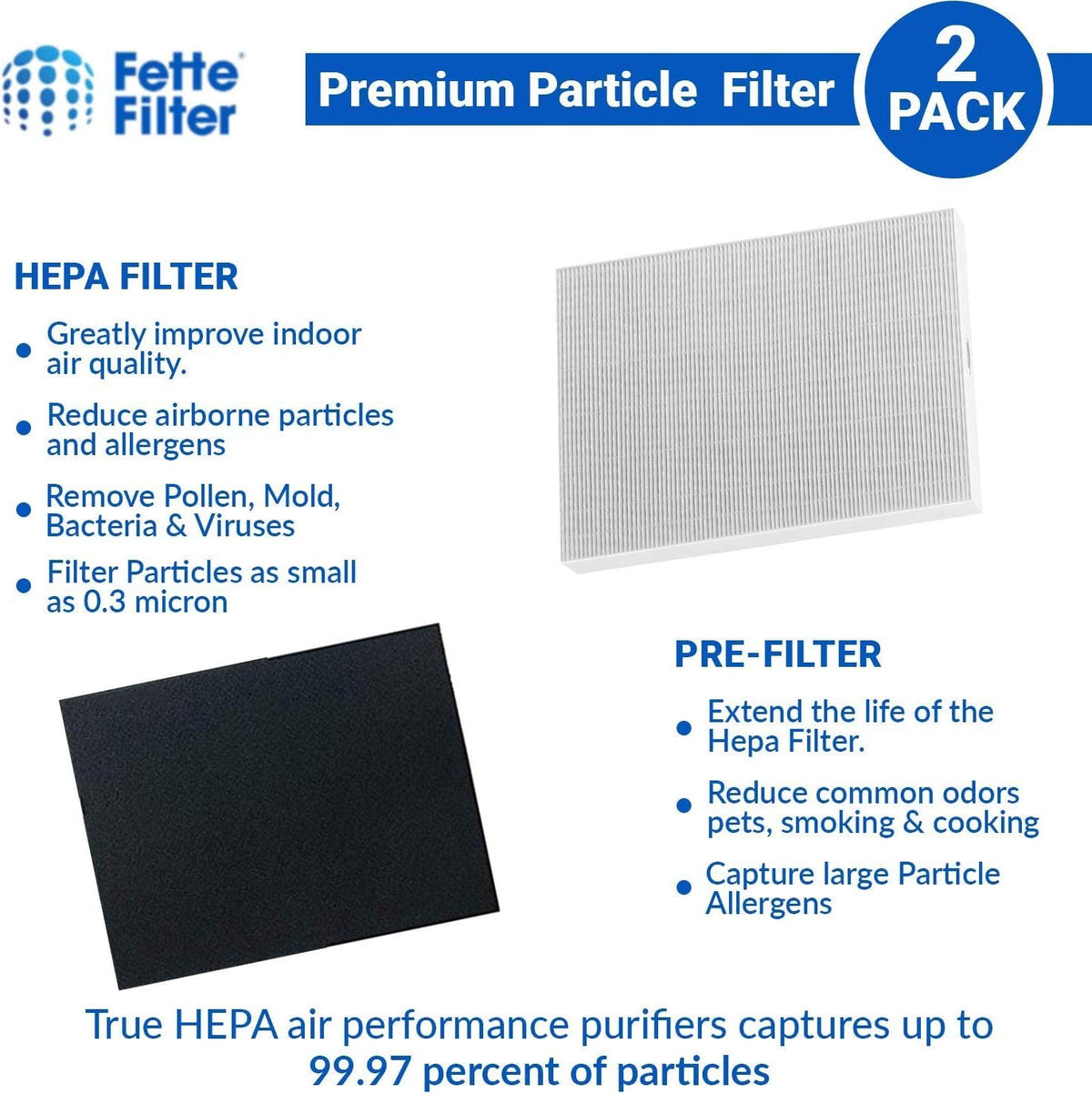2 HEPA Filters + 8 Carbon Filters F839296