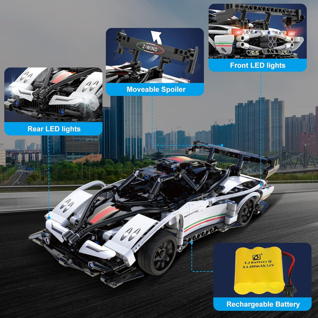Rechargeable RC & APP Controlled Model Car Building Kit U21412