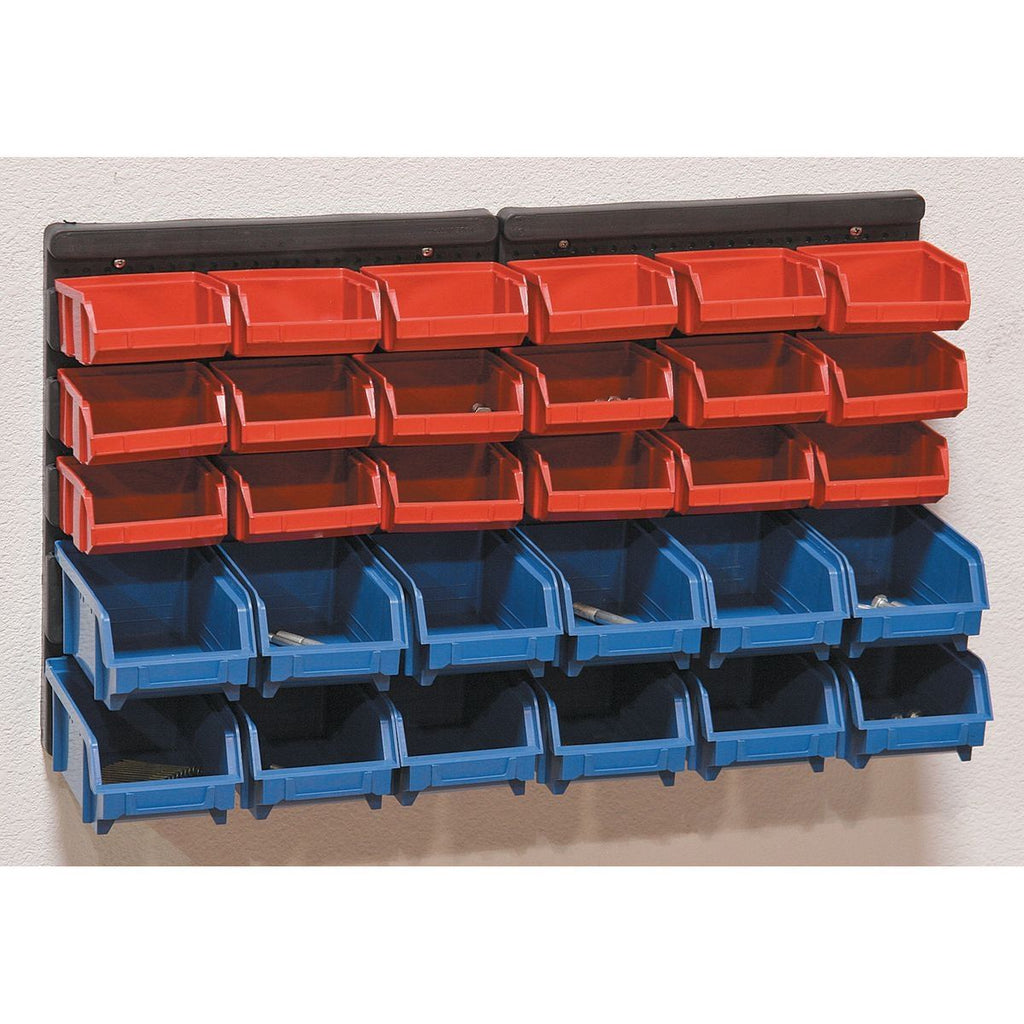 30-Bin Wall-Mount Parts Rack A60504