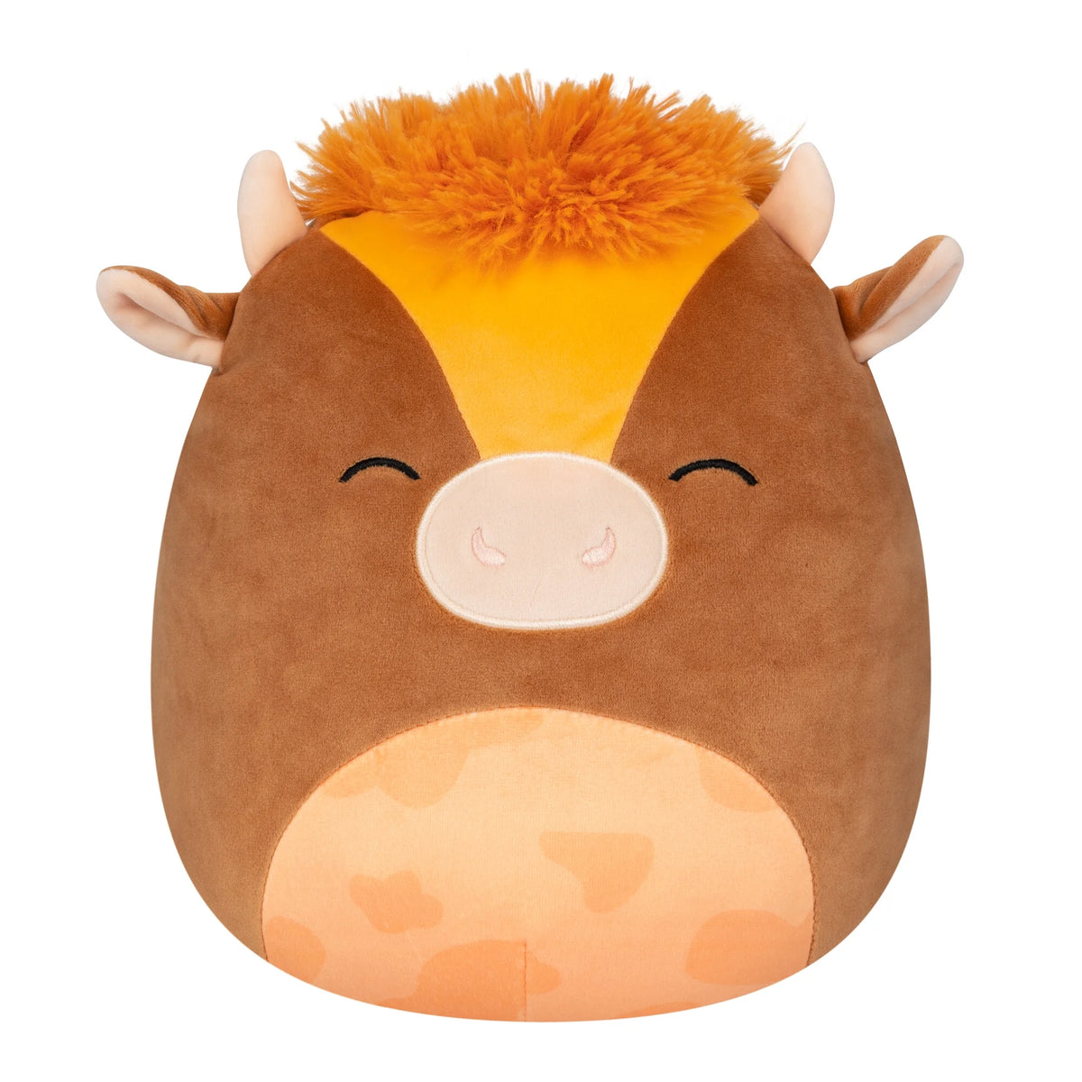 10 inch Dark Brown Spotted Cow Ultra Soft Stuffed Plush Toy R760