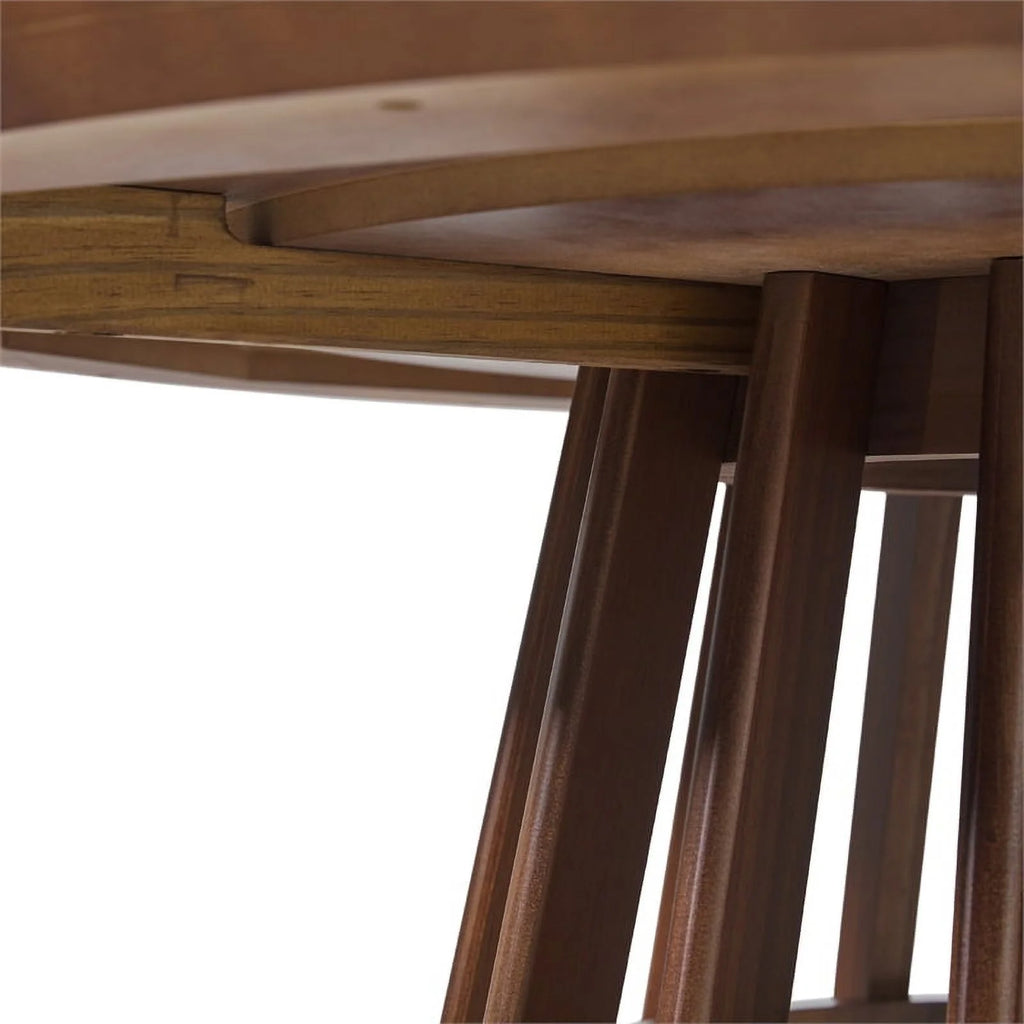 48" Mid-Century Round Wood Pedestal Dining Table H9676