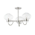 Polished Nickel 3 Light Semi-Flush Mount W9866