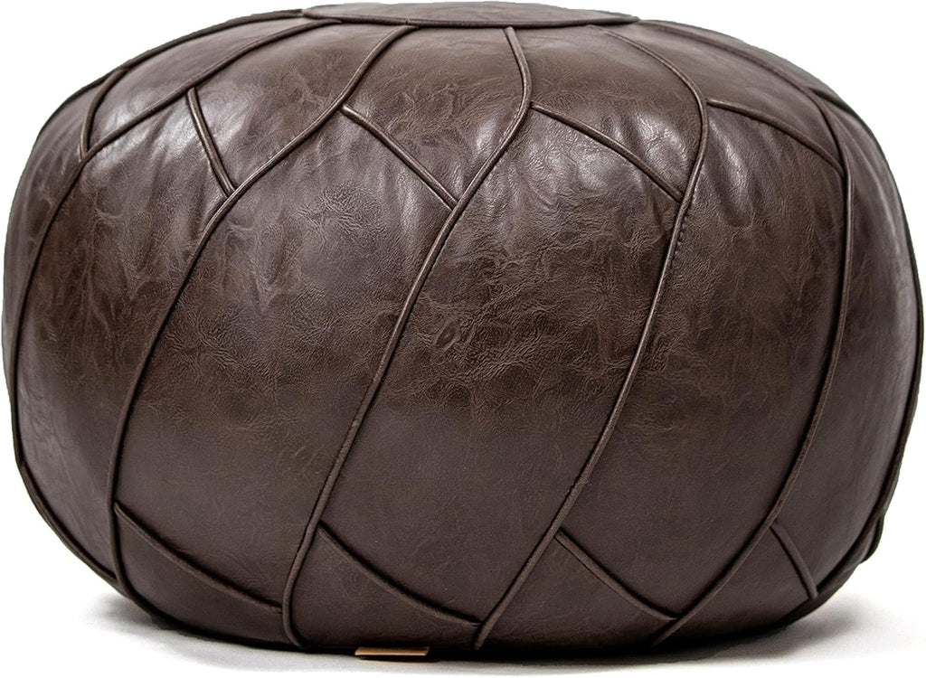 Faux Leather Pouf Ottoman Footstool A10475