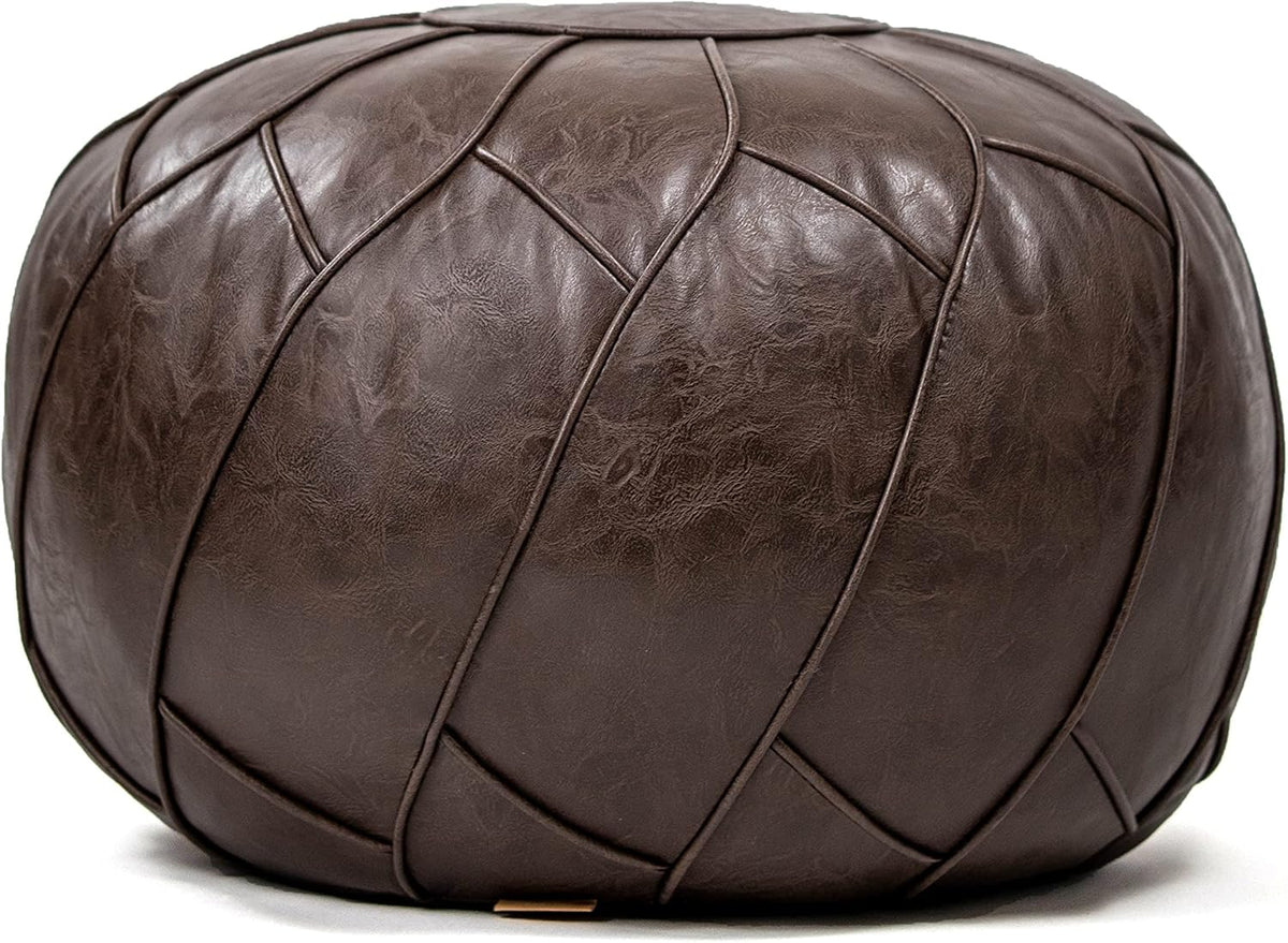 Faux Leather Pouf Ottoman Footstool A10475