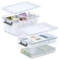 17 QT Plastic Storage Box with Removable Tray U761