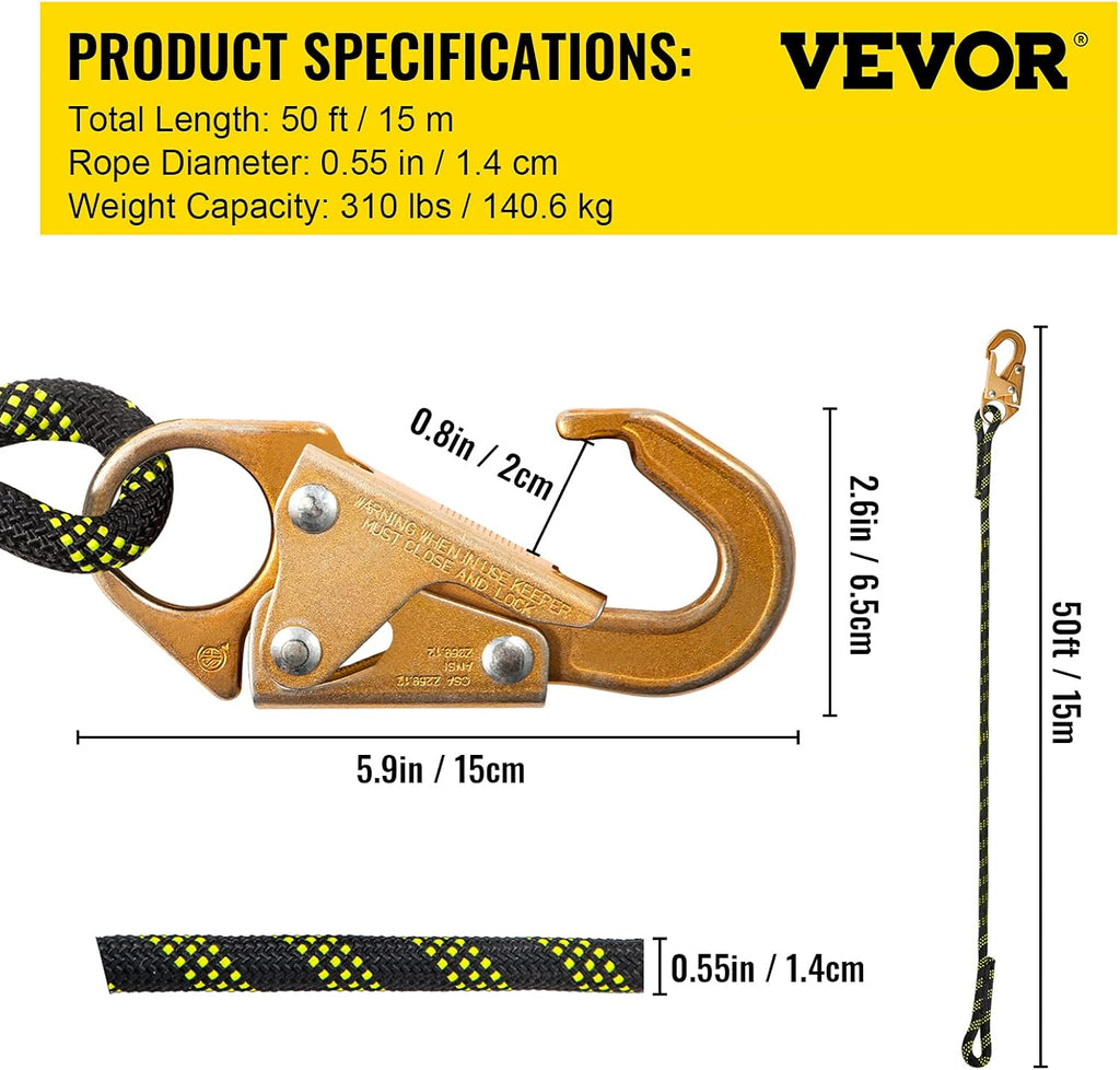 50 ft Polyester Fall Protection Rope G177
