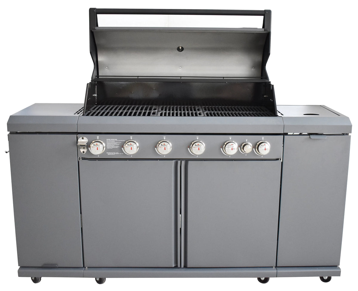 6 Burner Propane Gas Grill and Kitchen Island Z813133