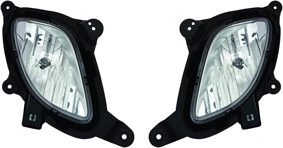 Fog Light Assembly Pair for Hyundai Genesis Coupe 2010 2011 2012 P196