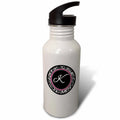 Black Damask 21 oz Sports Water Bottle X631