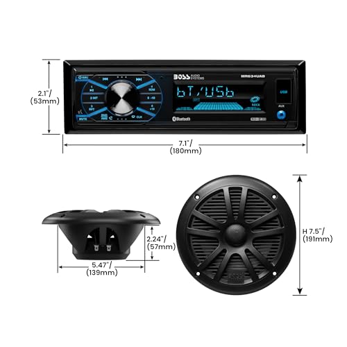Bluetooth Car Stereo Receiver with USB Port and Detachable Front Panel B488
