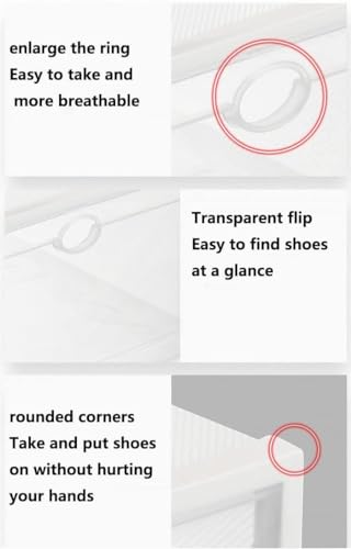 Foldable Clear Shoe Boxes with Lid 22.5 * 33.5 * 14CM N293