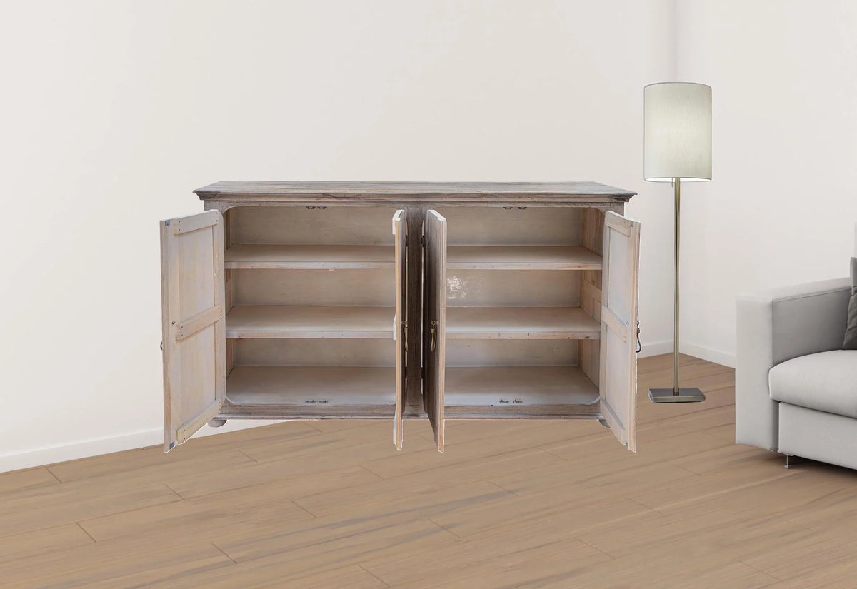 72 in. Distressed Wood Credenza U59079