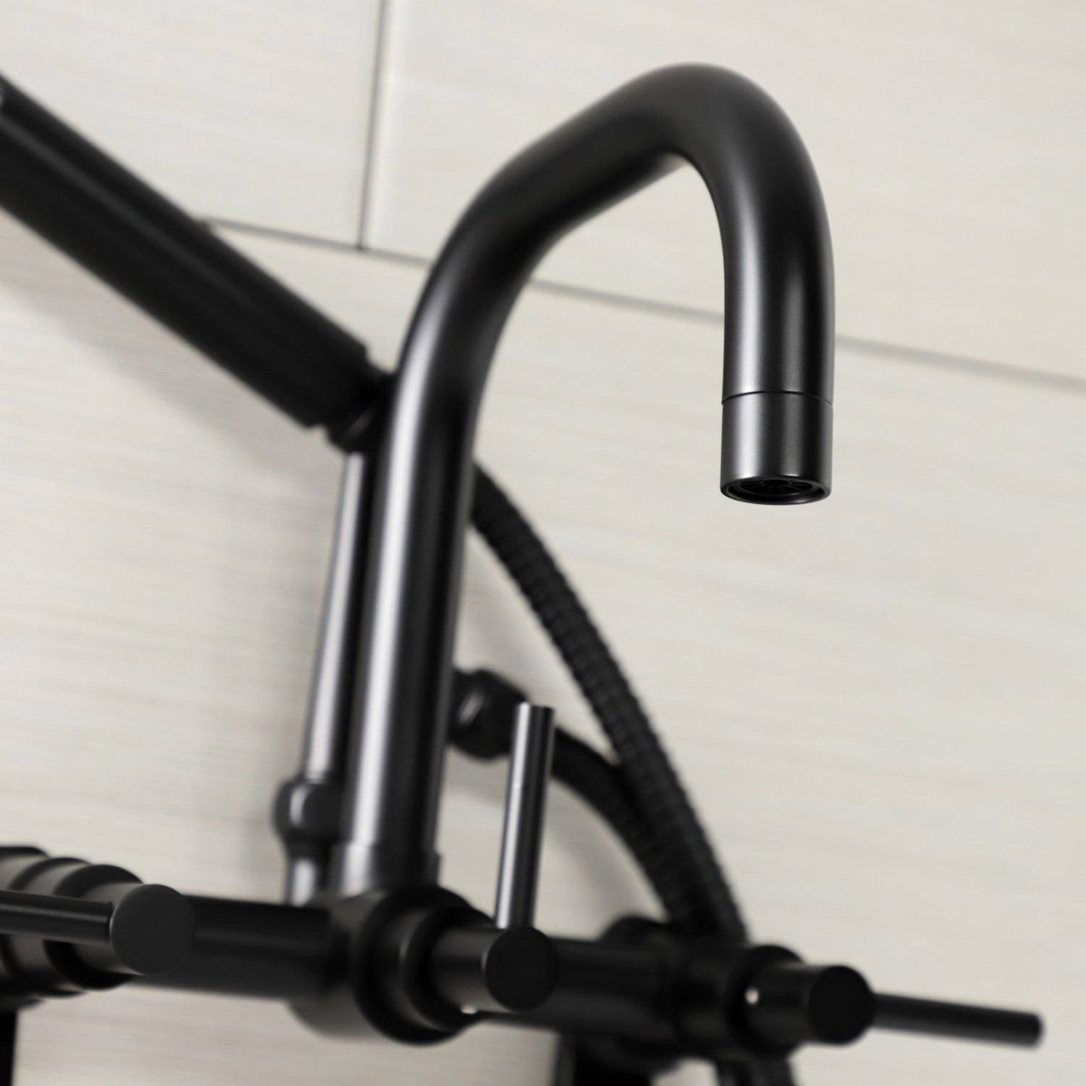 Brushed Nickel Wall Mount Clawfoot Tub Faucet X8967