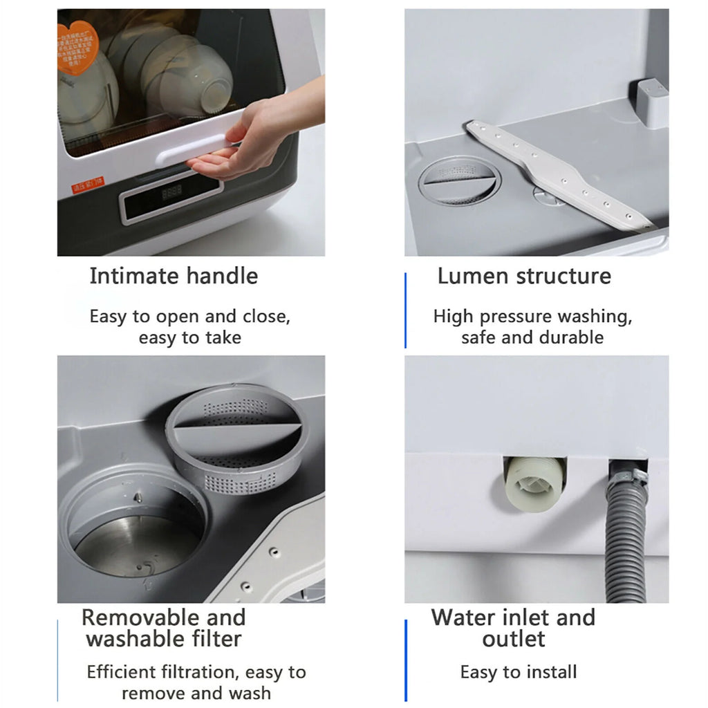 Portable Countertop Dishwasher with Drying Function K480