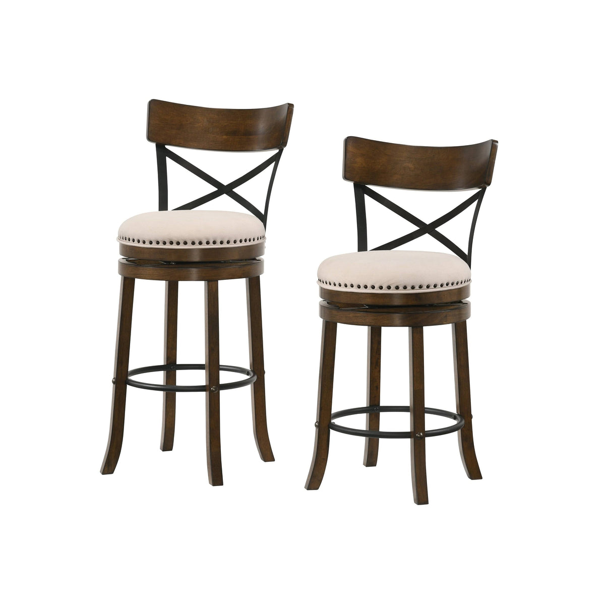 Set of 2 Swivel Barstools Q137331