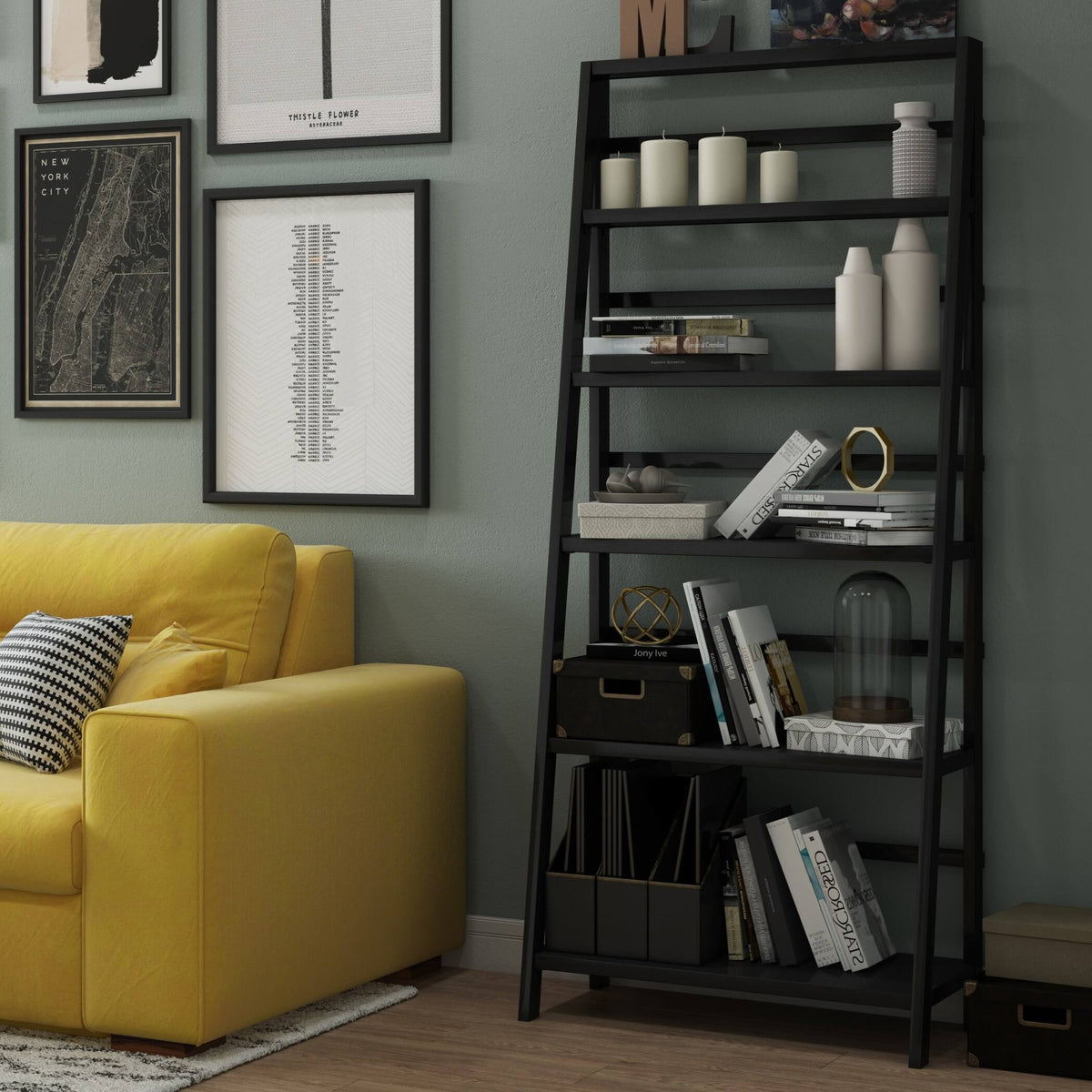 Rustic Solid Wood Bookcase A30230