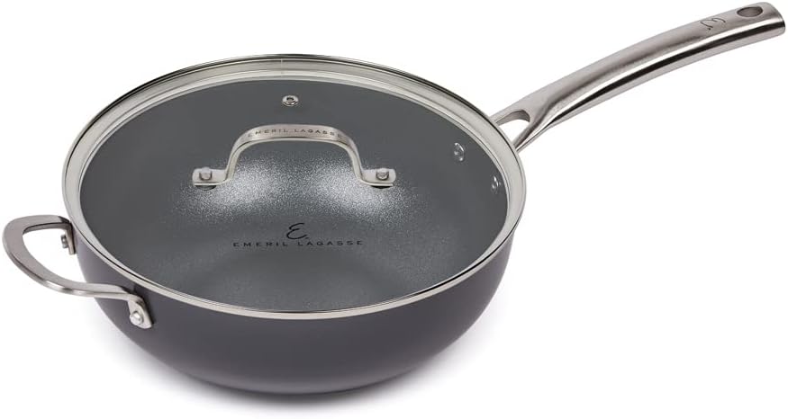 7.5 QT Hard-Anodized Nonstick Casserole Pan with Lid V7618