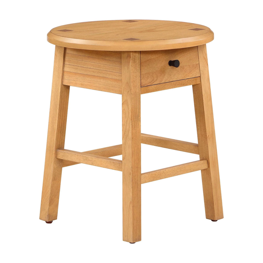 Round Side Table with Solid Wood Frame F4170